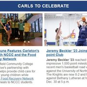 Screenshot of Carls to Celebrate section of the Dec. 22, 2022 issue of Carleton Today