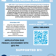 Image of flyer with information about AMEC
