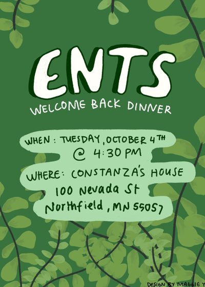 Welcome back dinner poster