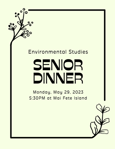ENTS senior dinner poster