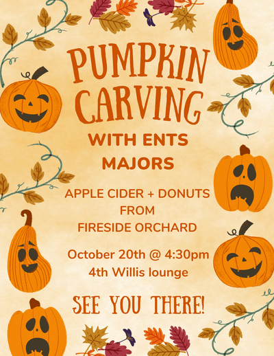 Environmental Studies pumpkin carving event poster