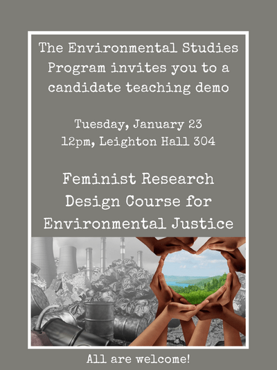 Environmental studies candidate teaching demo poster