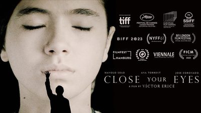 person with eyes closed