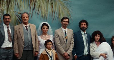 bride, groom and family
