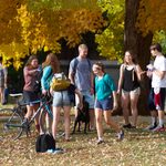 Students on the Bald Spot