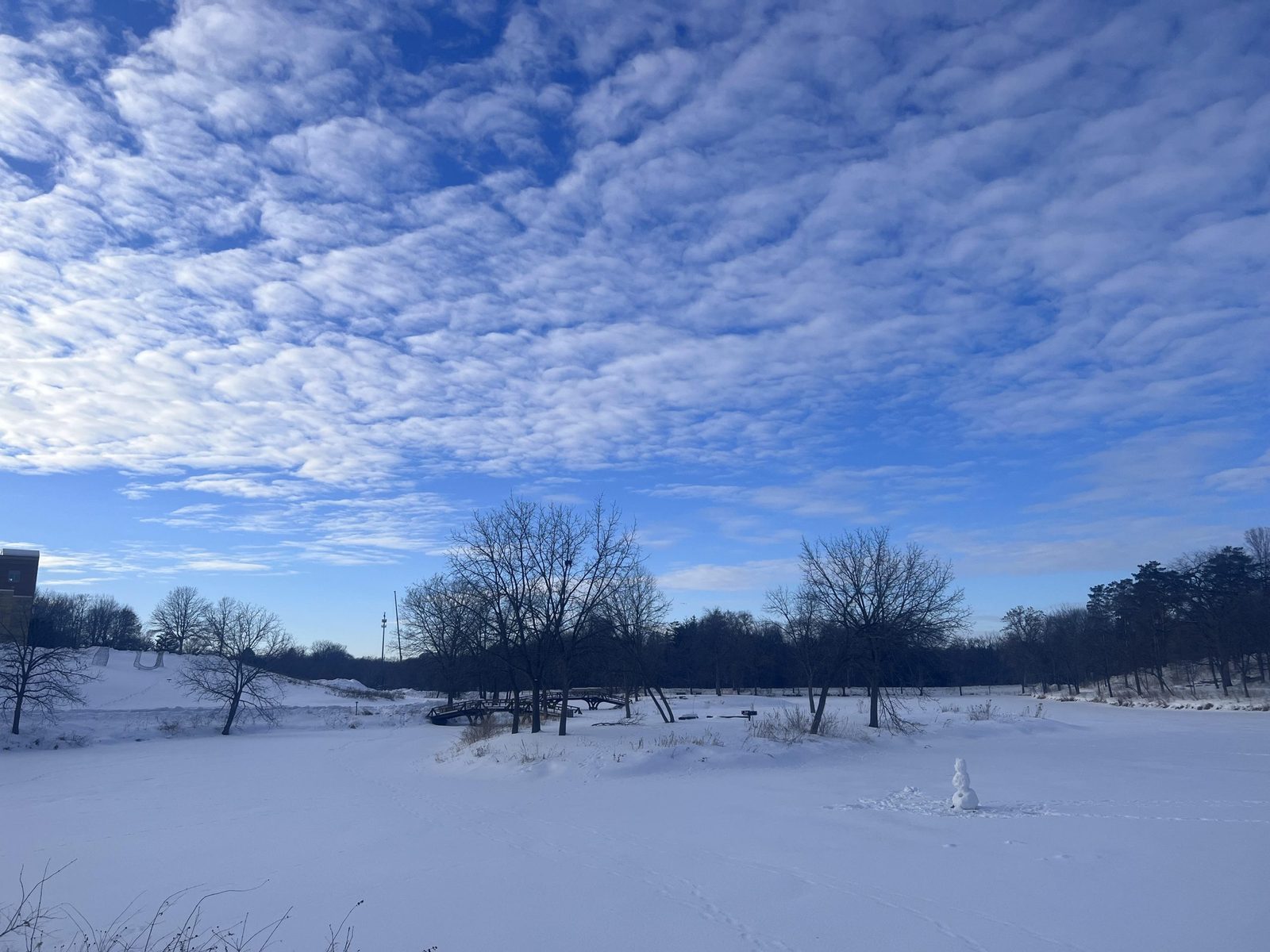 A little snowman on Lyman Lakes.