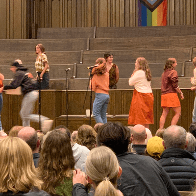 Schiller, famed German poet, made a brief appearance at the parent's weekend a capella concert before his untimely abduction.