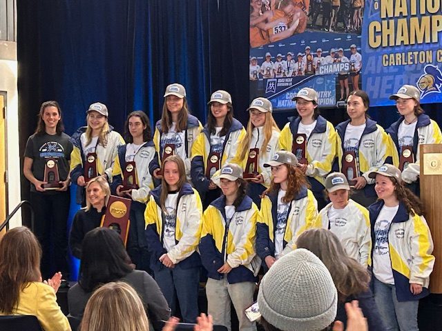 Women's Cross Country Champions celebrated (or whatever caption you'd like to use)
