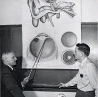 A wall chart in use in a Carleton science classroom.