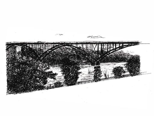 drawing of a bridge