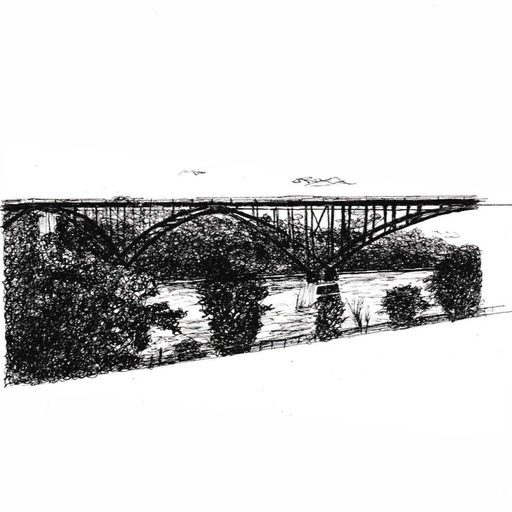 drawing of a bridge