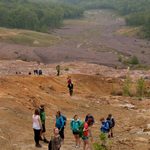 St Francois Mountain Region - Missouri 2012 Students explore the scour at Taum Sauk Dam Failure