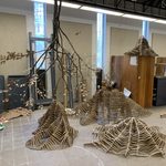 A 3D installation of inverted garden and on-ground landscape, made from both daily-life recycling waste and natural materials.