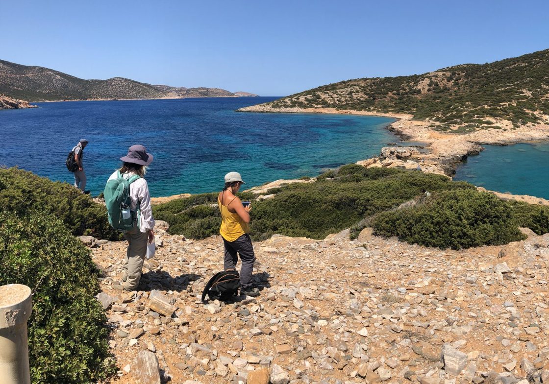 Students by Greece Coast