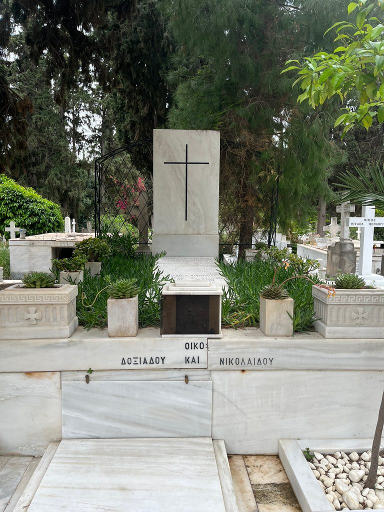 We were challenged to find a single gravestone without a cross and came up empty. This gravestone, like most, is beautifully maintained and has a prominently featured cross. 