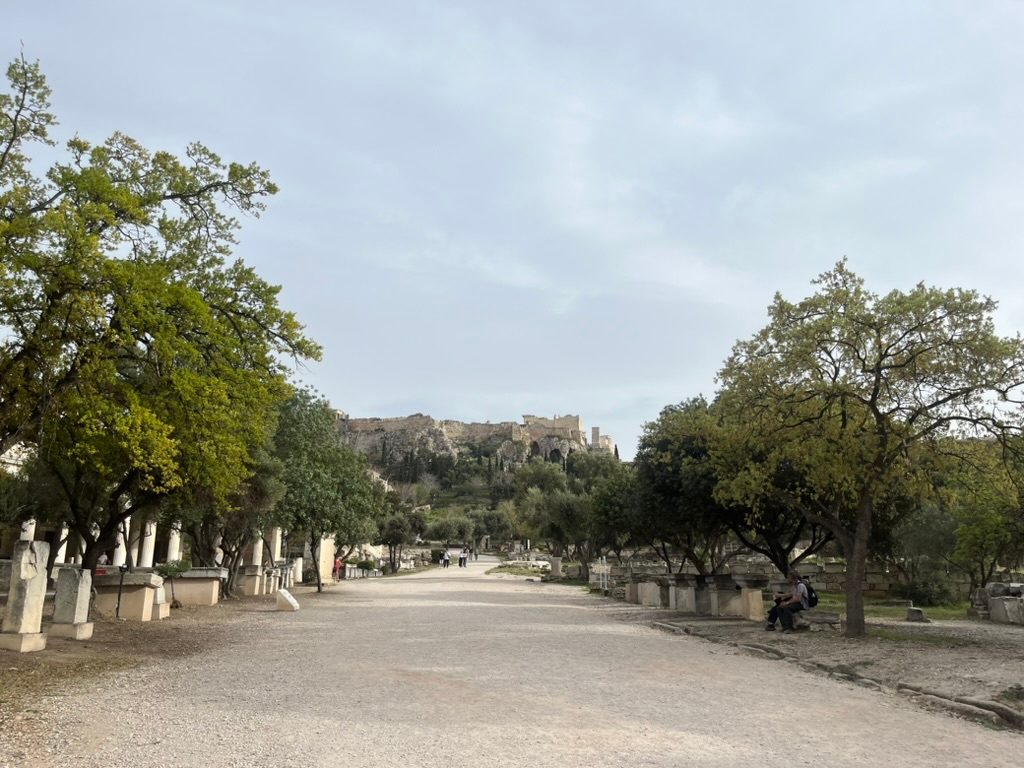 View of the Parthenon from the Athenian Agora.