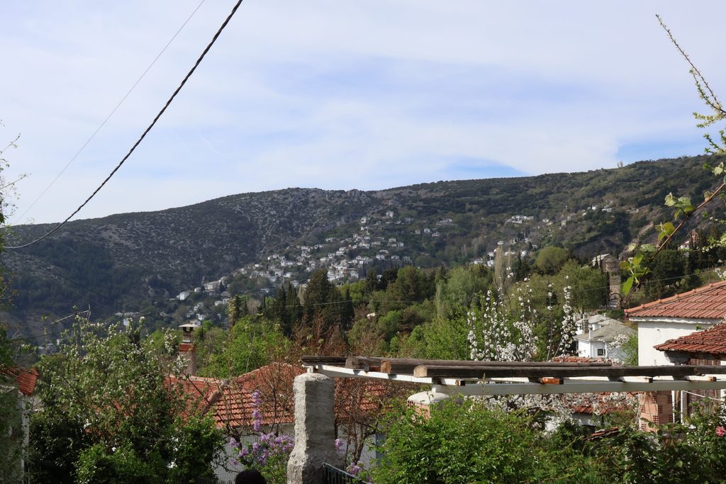 View of a mountain town from Portaria
