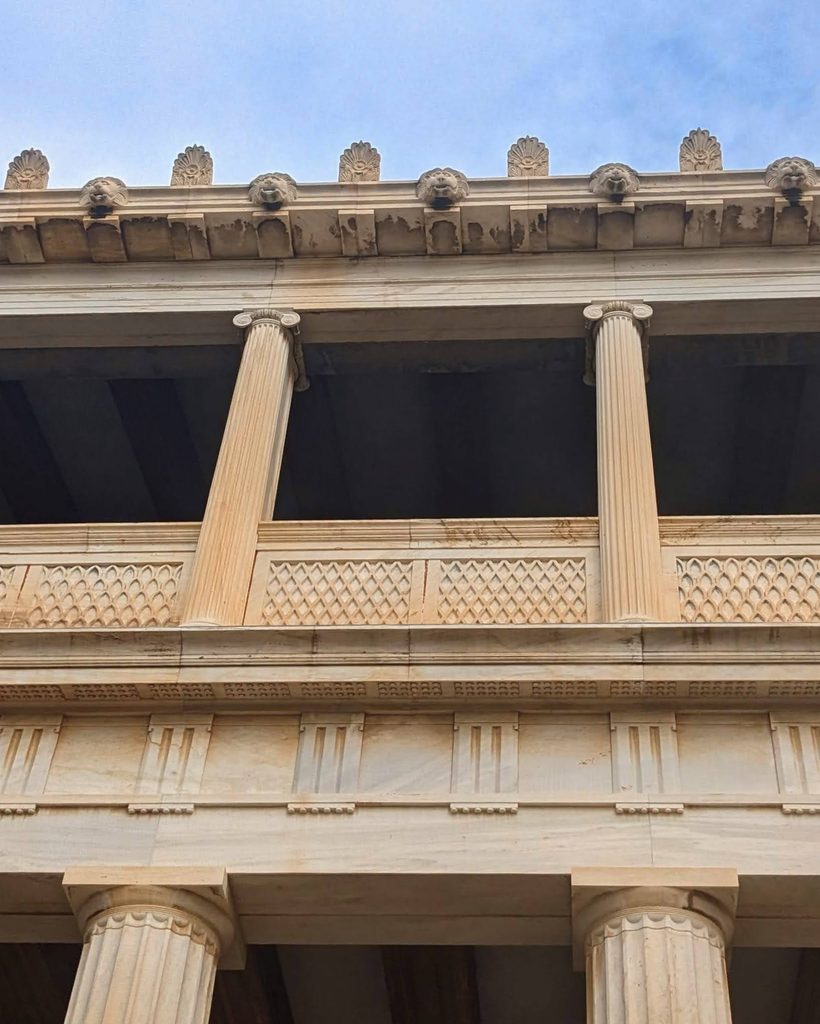 Lion spouts on the Stoa of Attalos