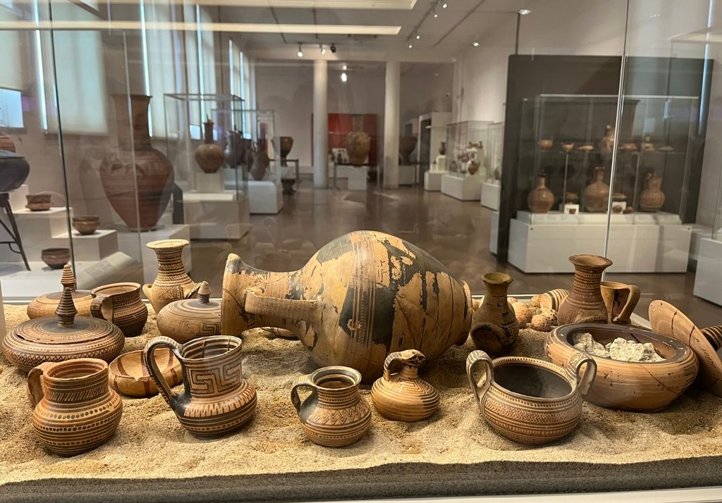 The pottery gallery at the National Museum of Archaeology