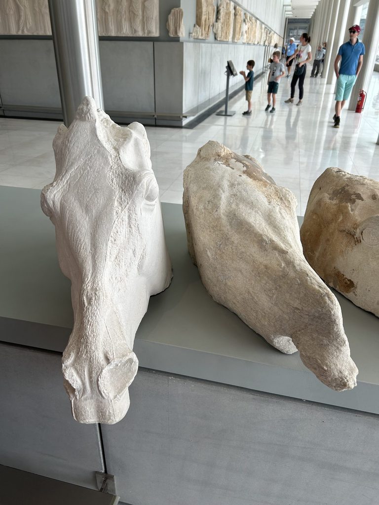 comparison of British and Greek horse heads