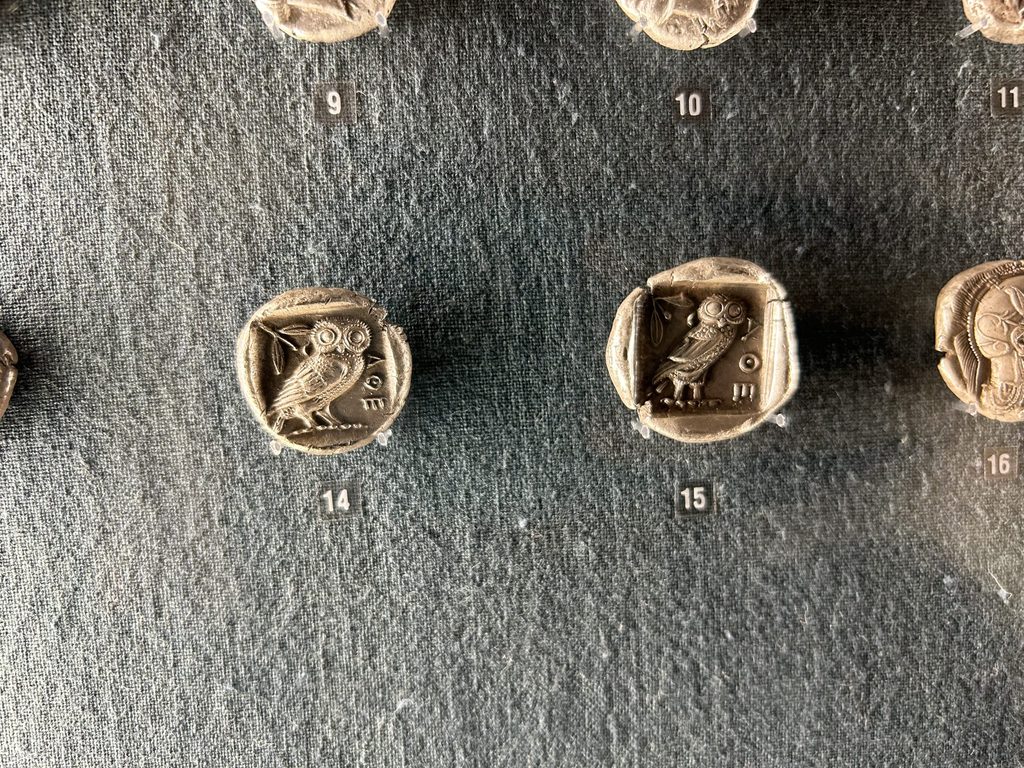 Athena owl coins