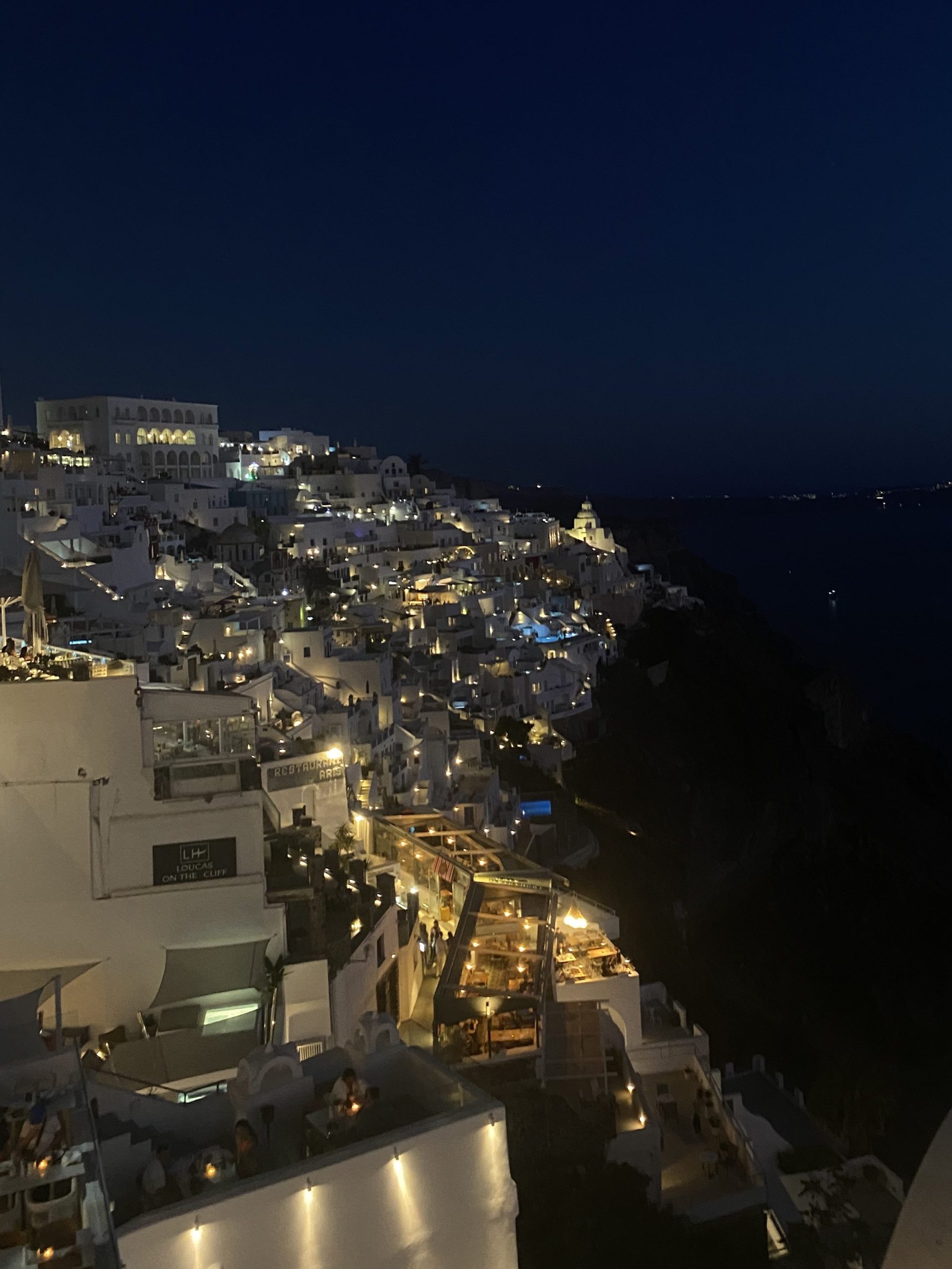 Santorini at night