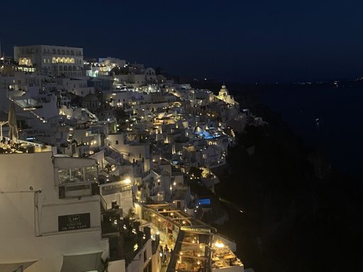Santorini at night