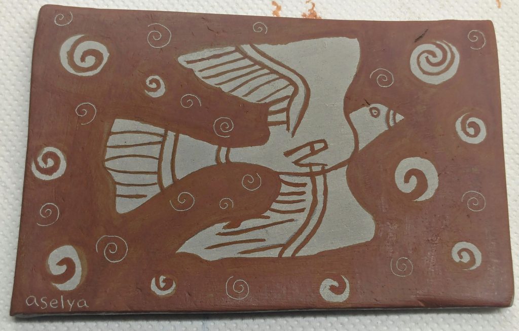 Red-figure bird