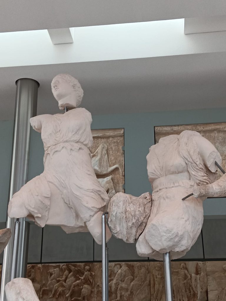 Statues from the West Pediment of the Parthenon in the Athenian Acropolis.