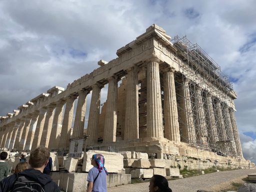 The Parthenon atop the Athenian Acropolis