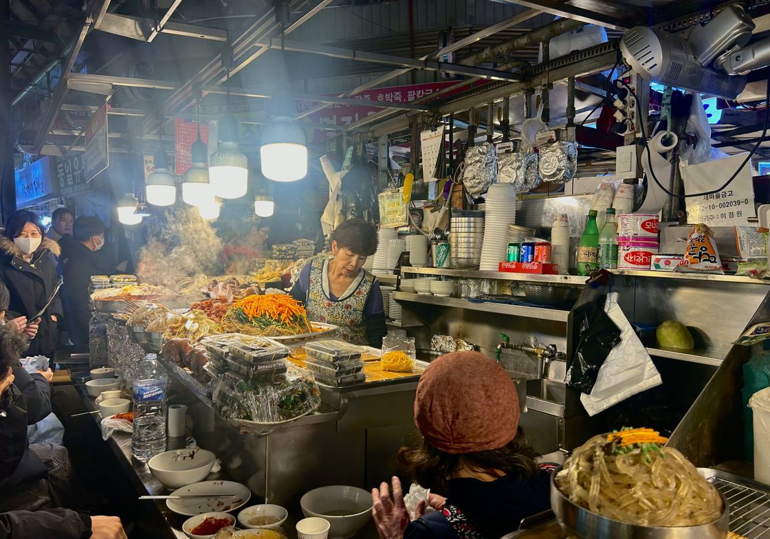 The inside of a Korean market