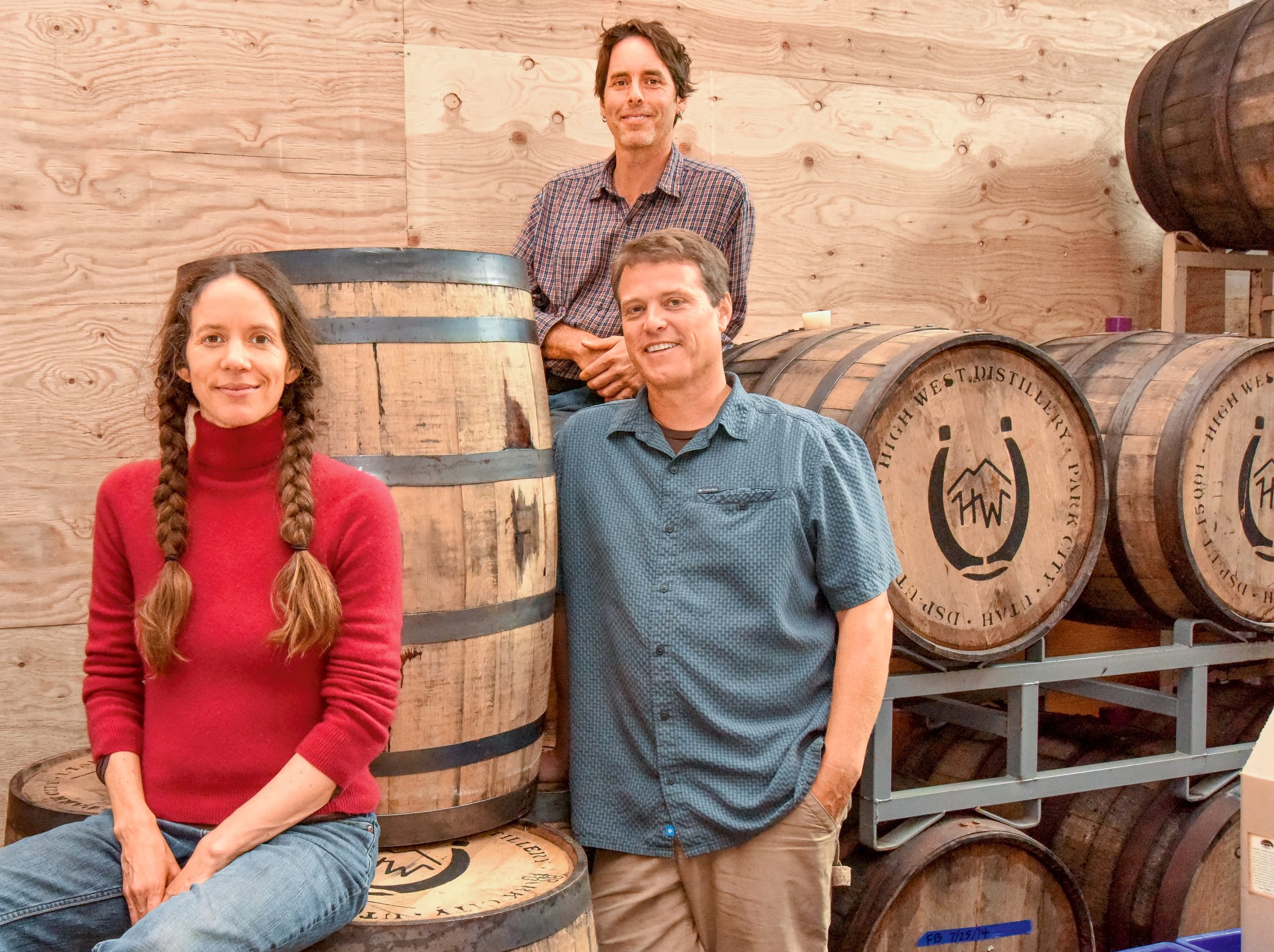 Finnriver Farm & Cidery co-owners from left: Crystie Kisler ’92, Keith Kisler (rear), Eric Jorgensen