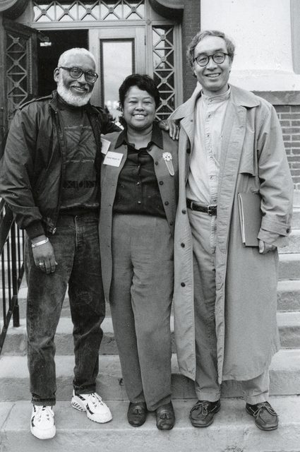 Earl Neil ’57, Salimah Compton Majeed ’68, and Takashi James Kodera ’69