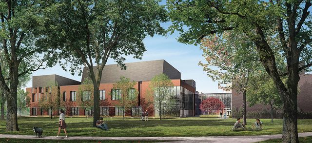 Northeast view of proposed Weitz addition