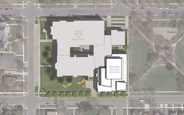 Weitz Center addition site plan