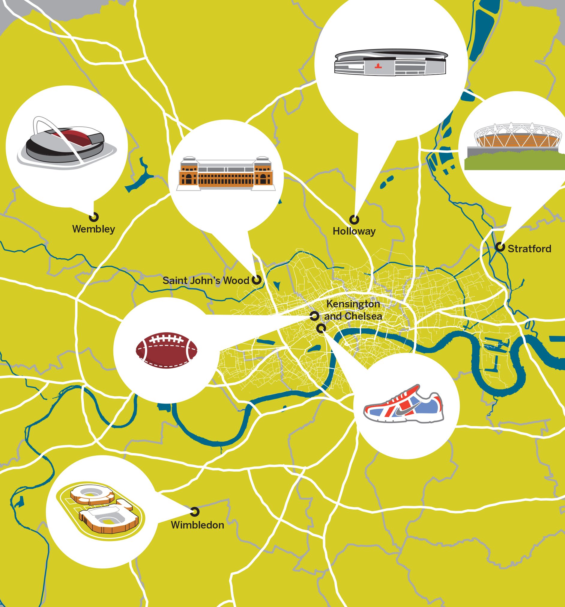 London Sport and Globalization map