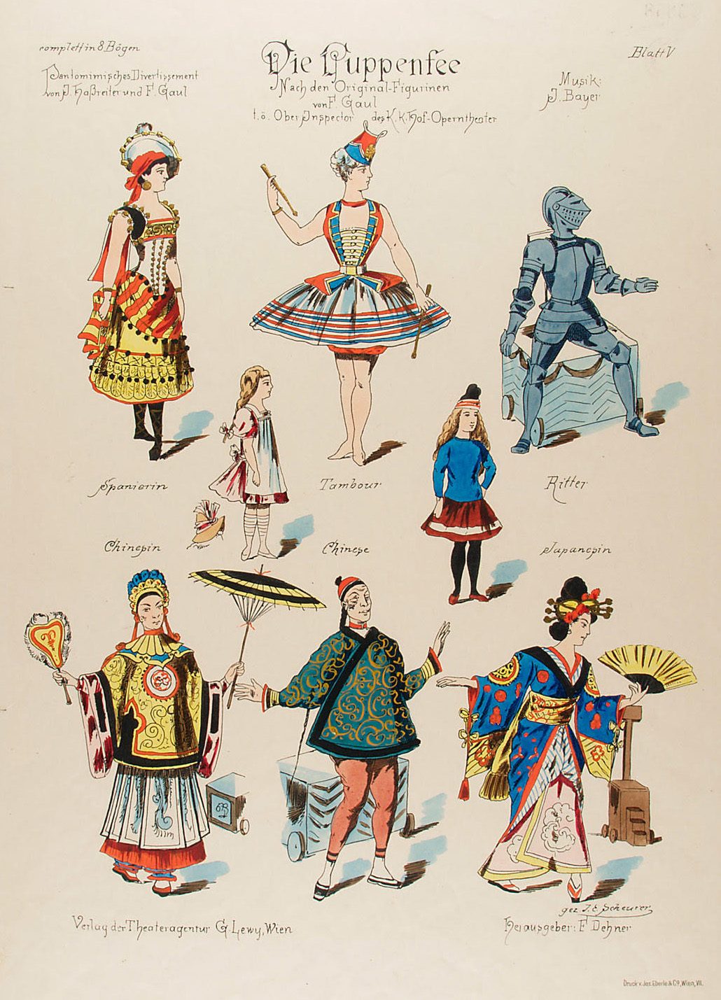 Poster of original costume sketches