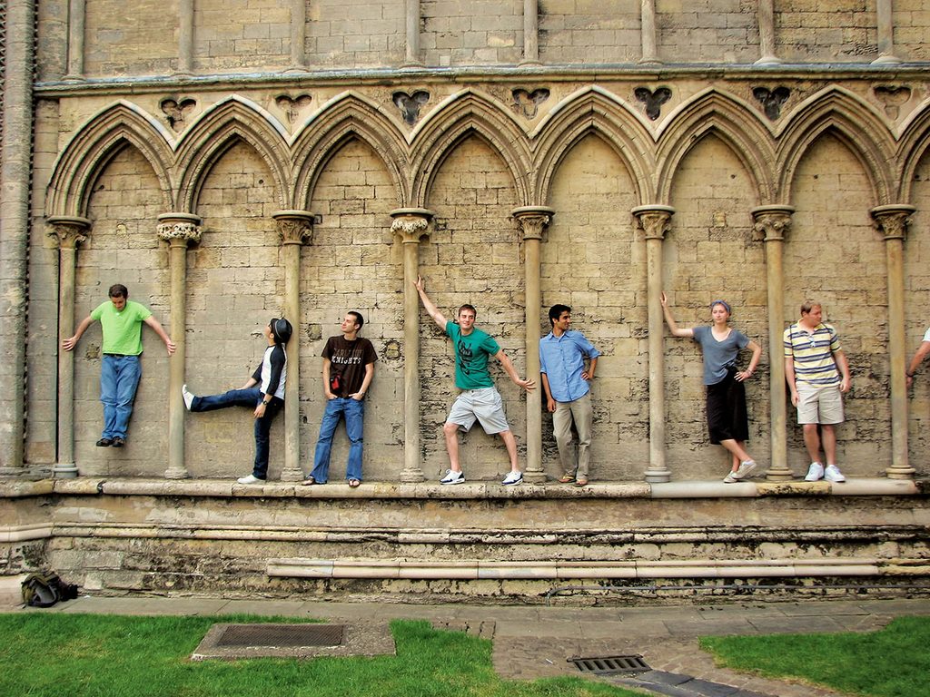 Students at the Ely Cathedral