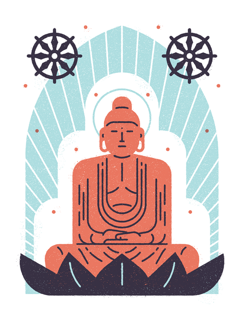 illustration of the buddha