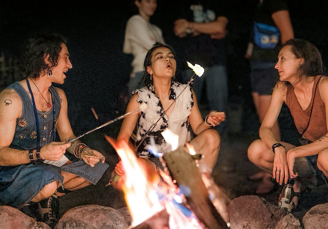 Bonfire & s'mores at the 2022 Milestone Reunion