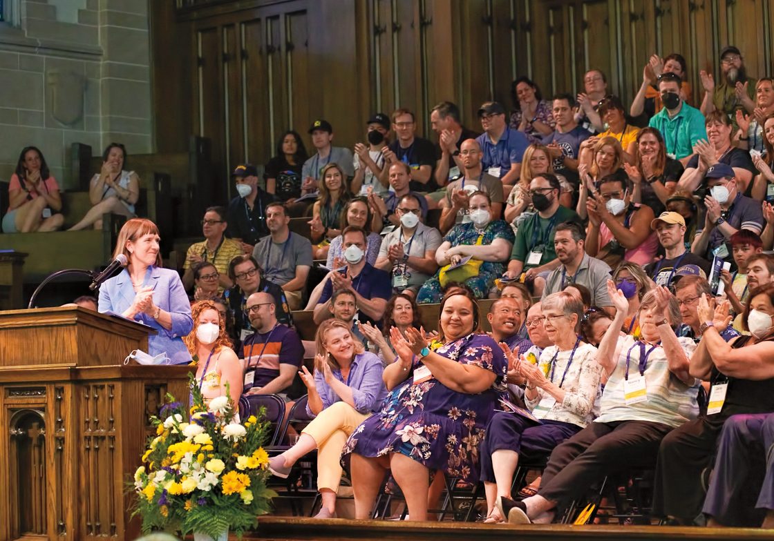 President Alison Byerly speaks at the 2022 Reunion Convocation