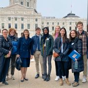 President Byerly and Carleton students at the Minnesota state capitol