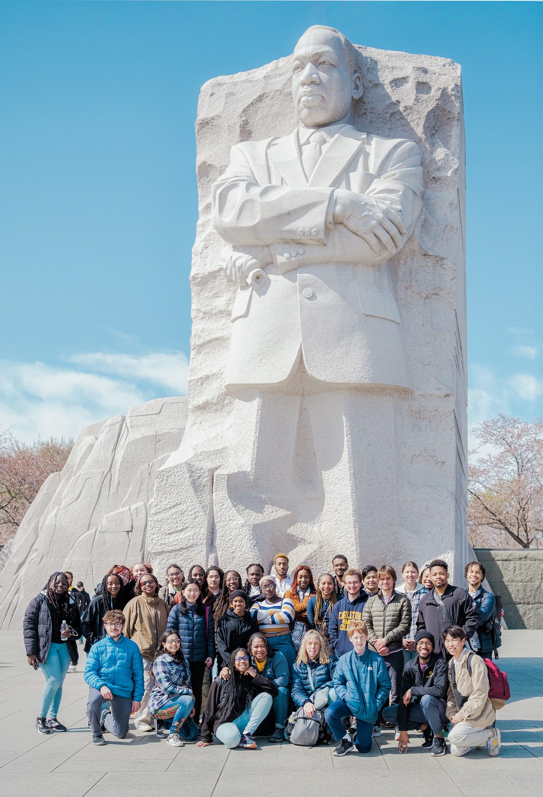 The group visits the Martin Luther King, Jr. National Memorial in Washington, D.C.