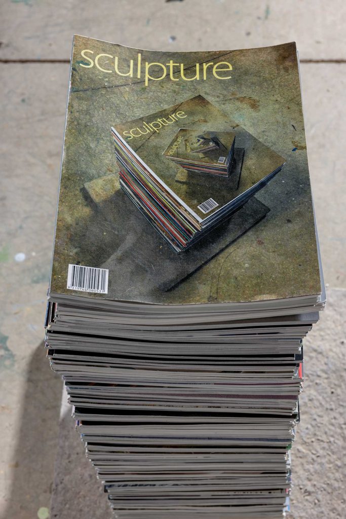 stack of "sculpture" magazines