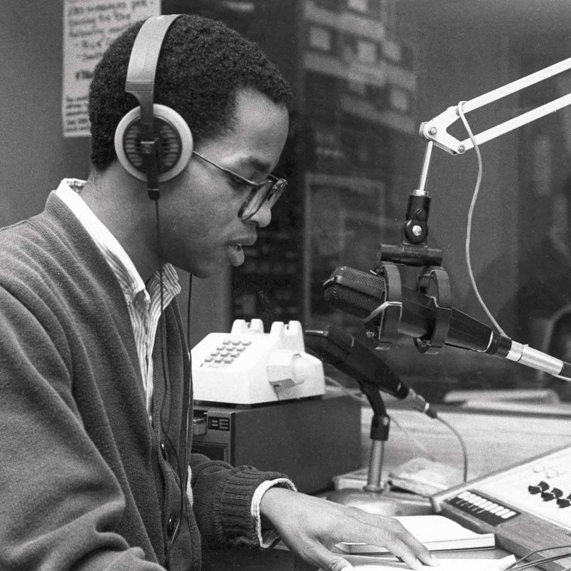 Jonathan Capehart on the air at KRLX