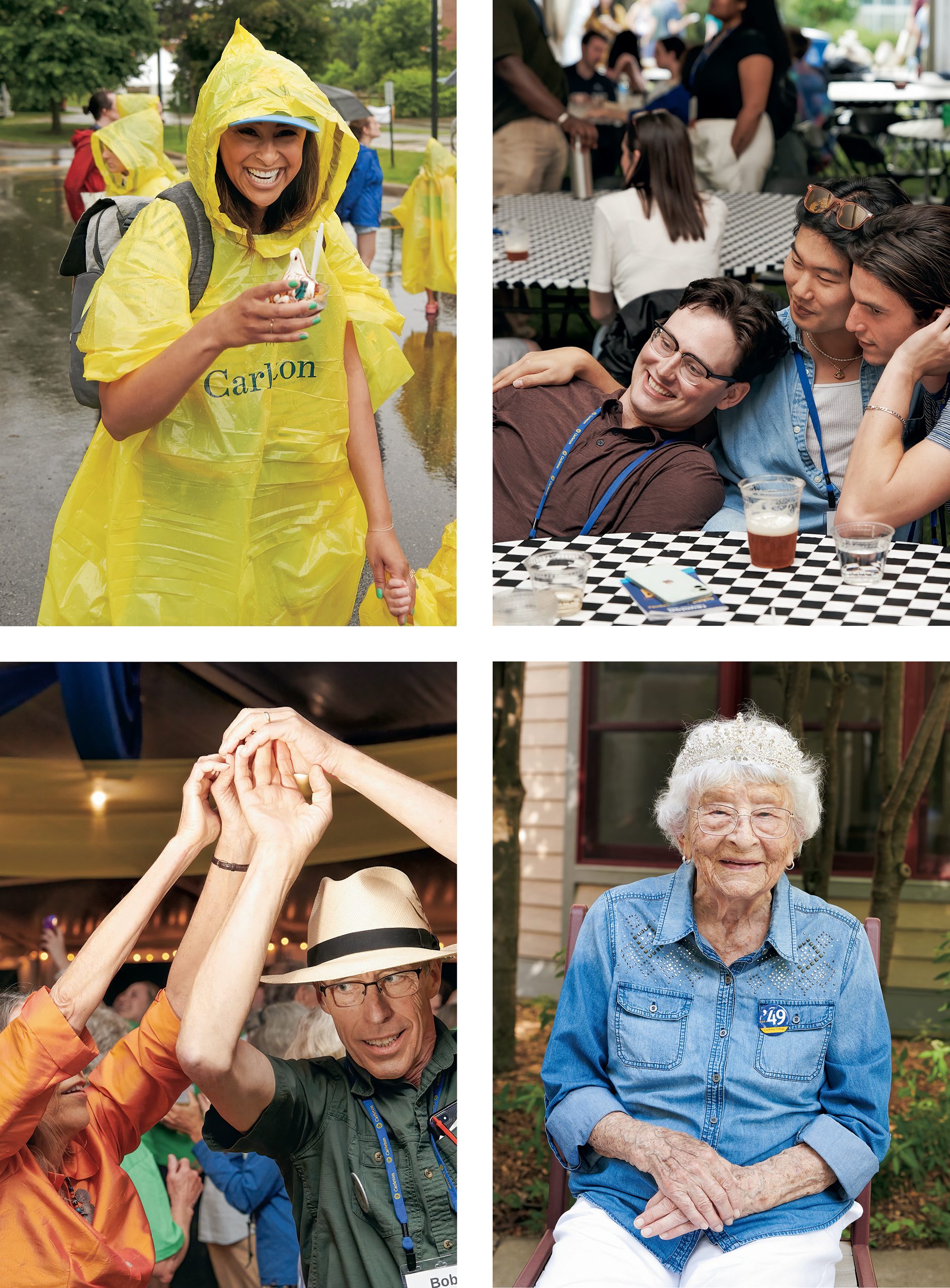 A collage of four photos from Reunion 2024