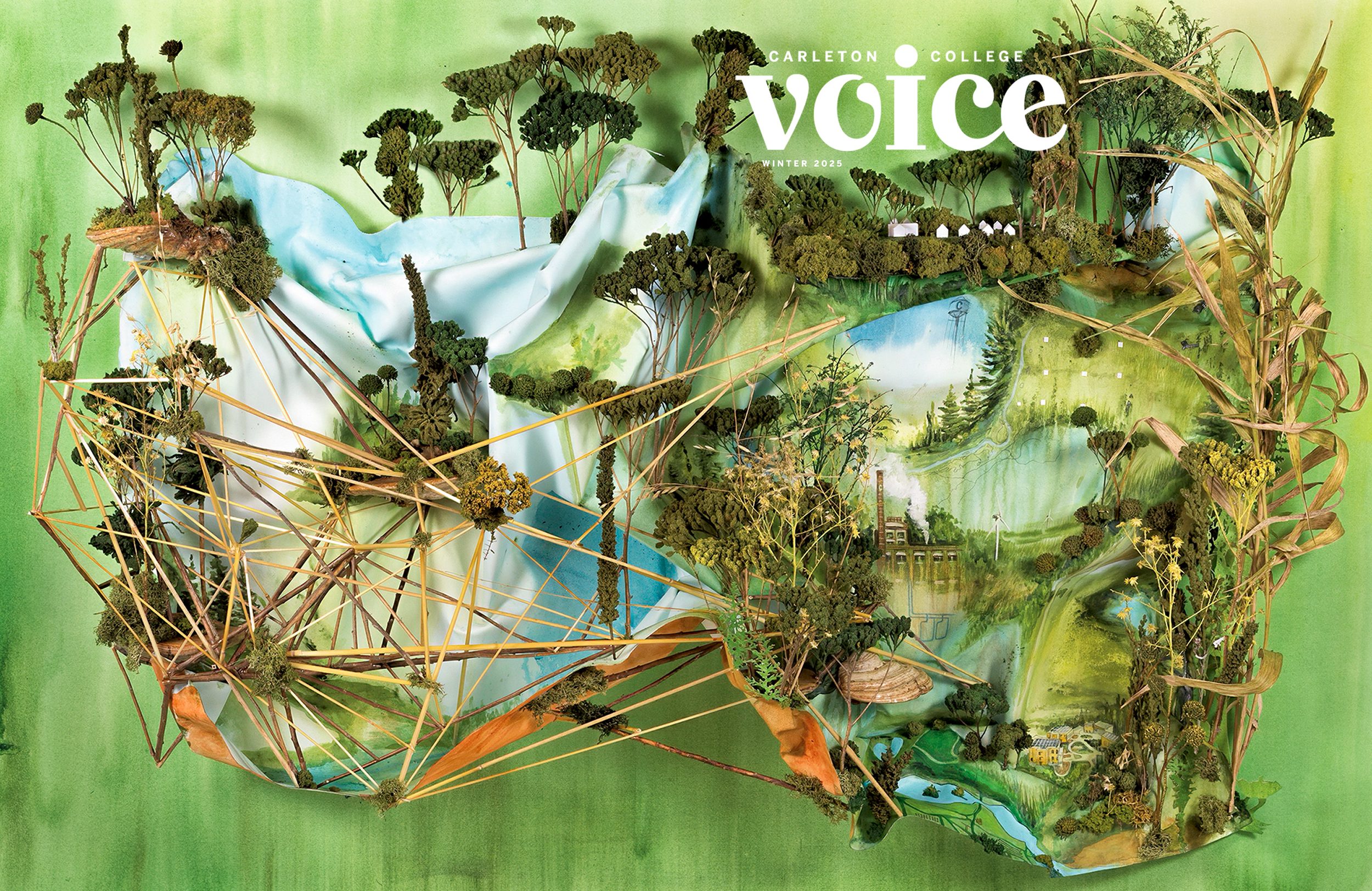 Winter 2025 Voice cover, featuring asculptural landscape by Gregory Euclide