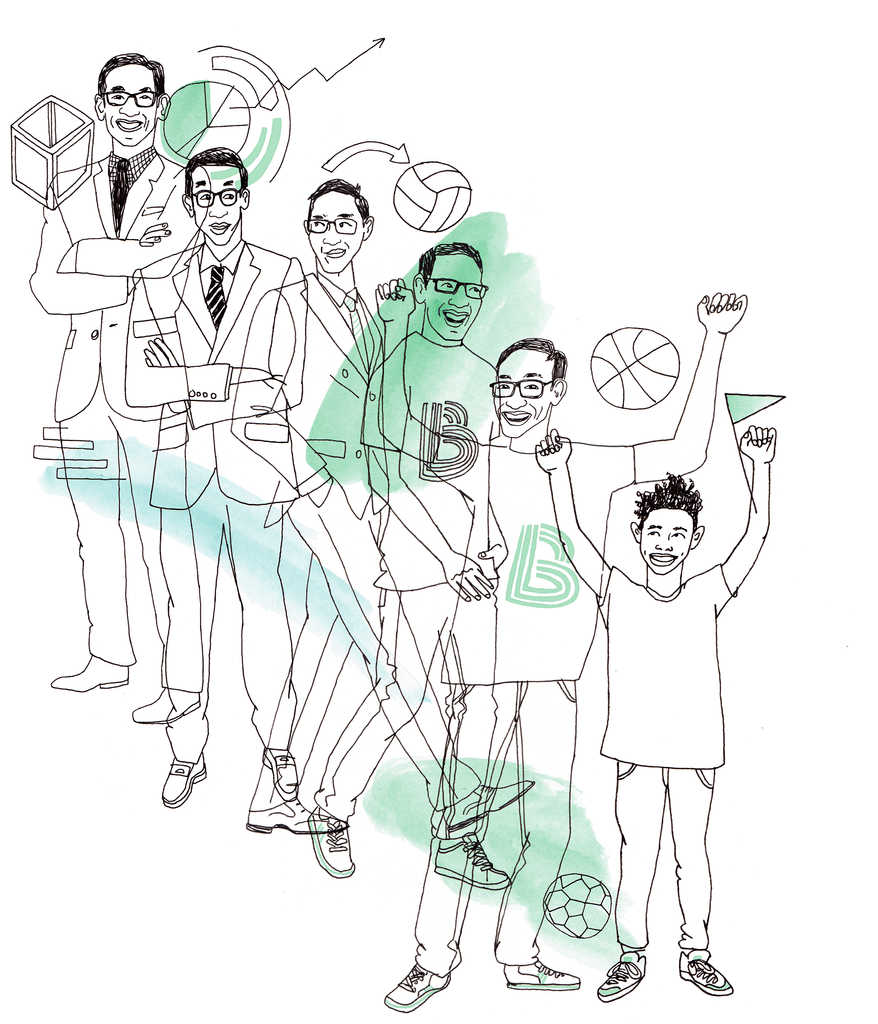 illustration of people in business and the sports industry