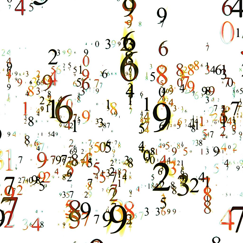 stock photo of chaotic numbers