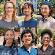 Composite image of six Carleton students